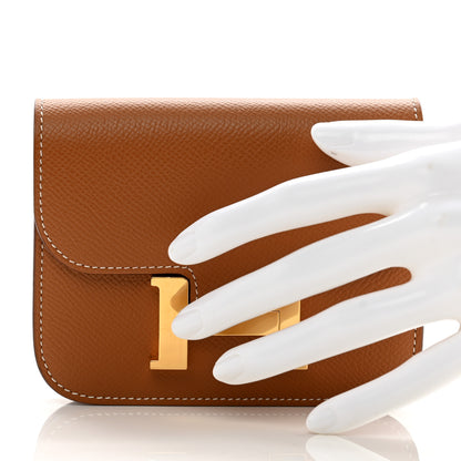 Hermes Epsom Constance Slim Wallet Gold 2 of 10