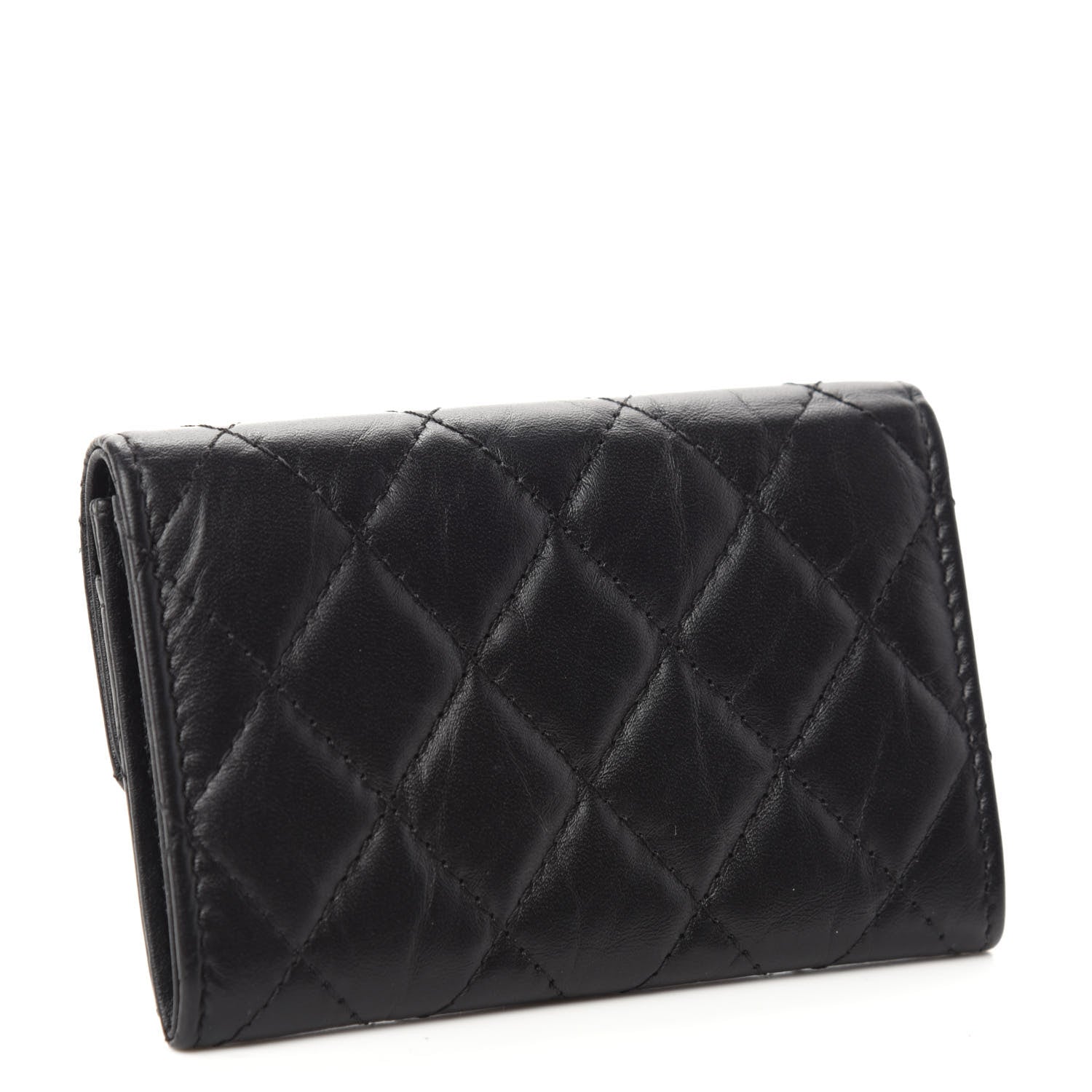 Chanel Aged Calfskin Quilted Reissue Flap Card Holder So Black 3 of 8