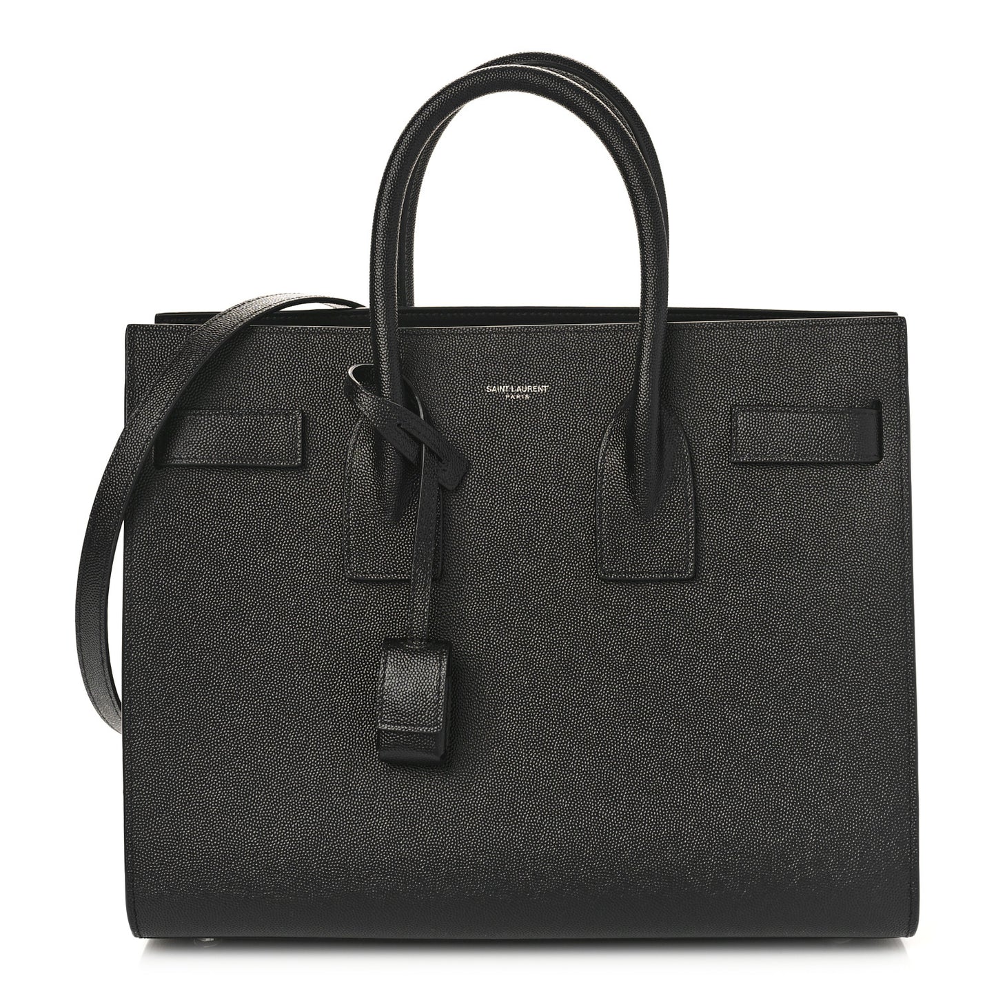 Grained Calfskin Small Sac De Jour Black