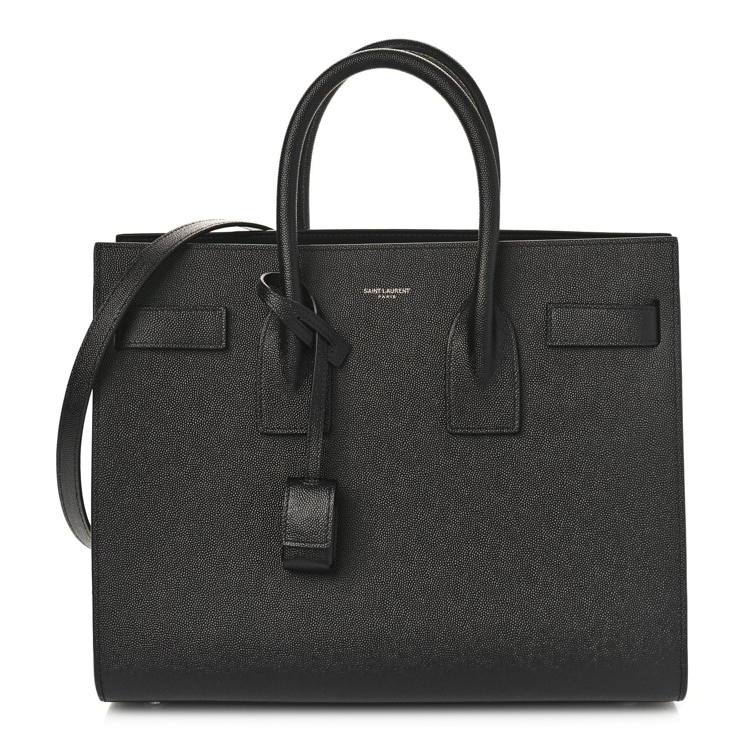 Saint Laurent Grained Calfskin Small Sac De Jour Black 3 of 9