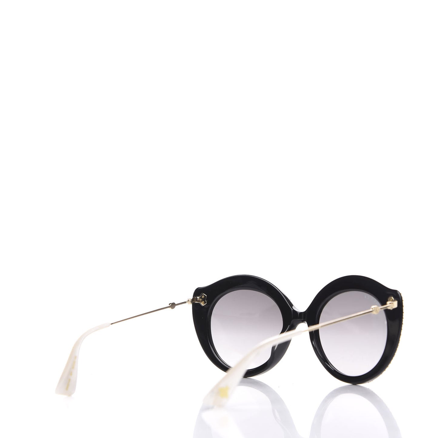 Metal Crystal Cat Eye Sunglasses GG0214S Sunglasses Black