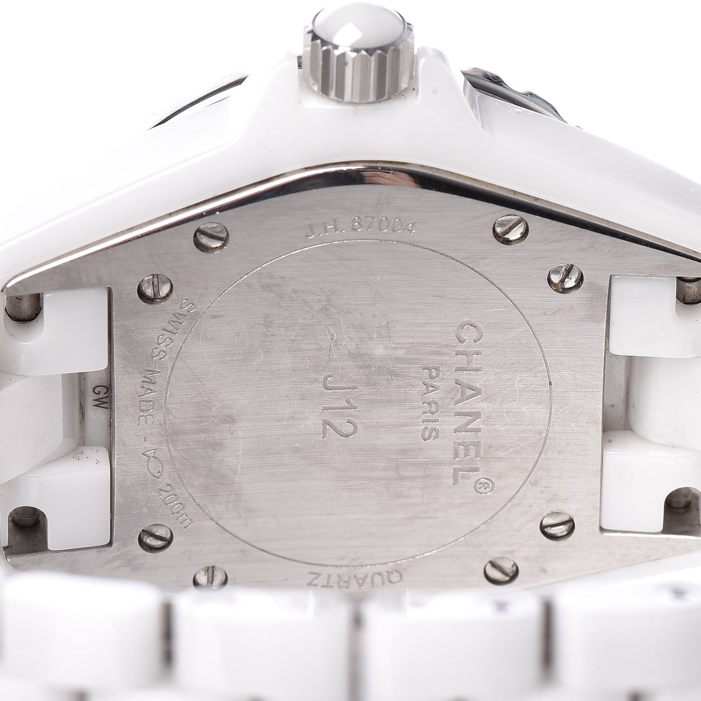 Stainless Steel Ceramic 33mm J12 Quartz Watch White