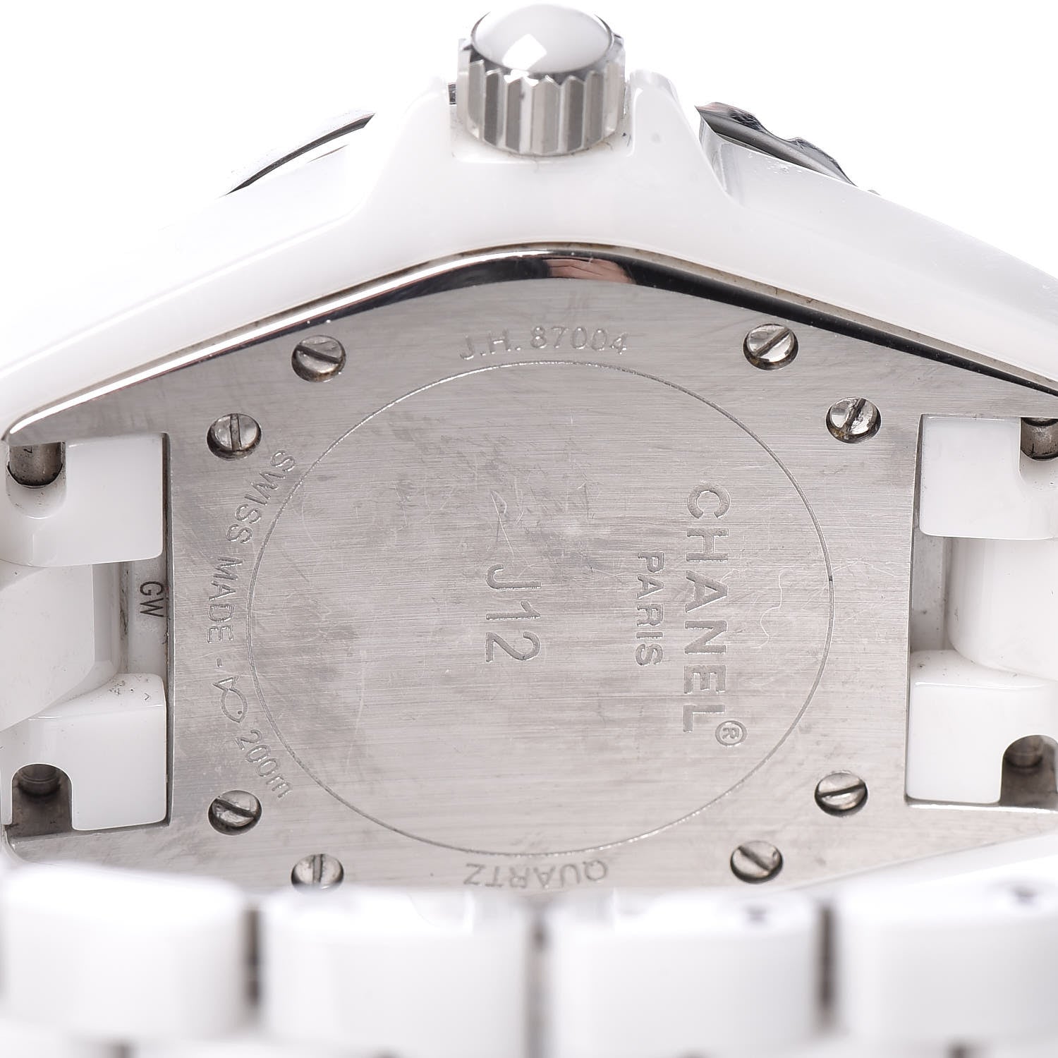 Chanel Stainless Steel Ceramic 33mm J12 Quartz Watch White 5 of 9
