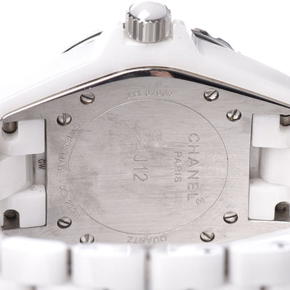 Chanel Stainless Steel Ceramic 33mm J12 Quartz Watch White 5 of 9