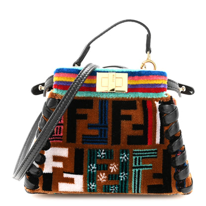 Fendi Velvet Tappetino Micro Peekaboo Iconic Satchel Multicolor 1 of 9