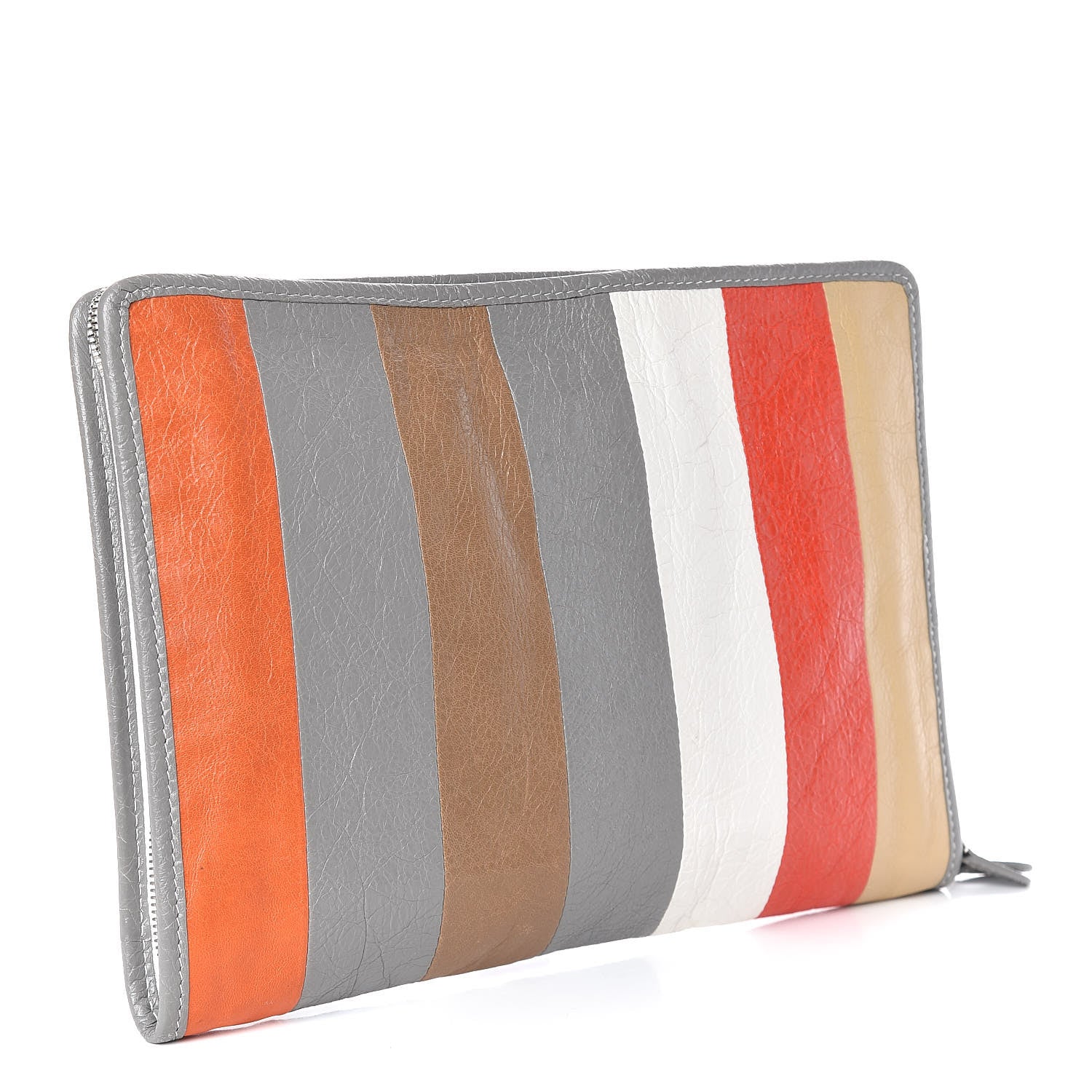 Balenciaga Veau Arena Multicolore Bazar Pouch Beige Orange Taupe 3 of 12