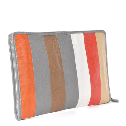 Balenciaga Veau Arena Multicolore Bazar Pouch Beige Orange Taupe 3 of 12