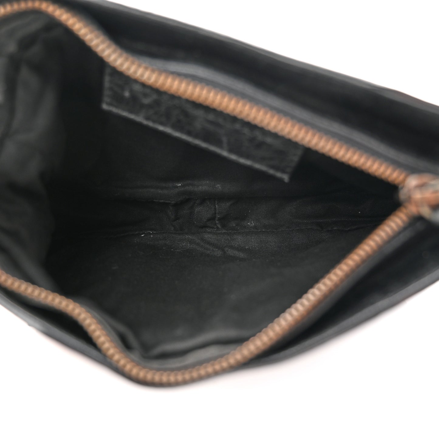 Chevre Classic Hardware Porte Toilette Clutch Black