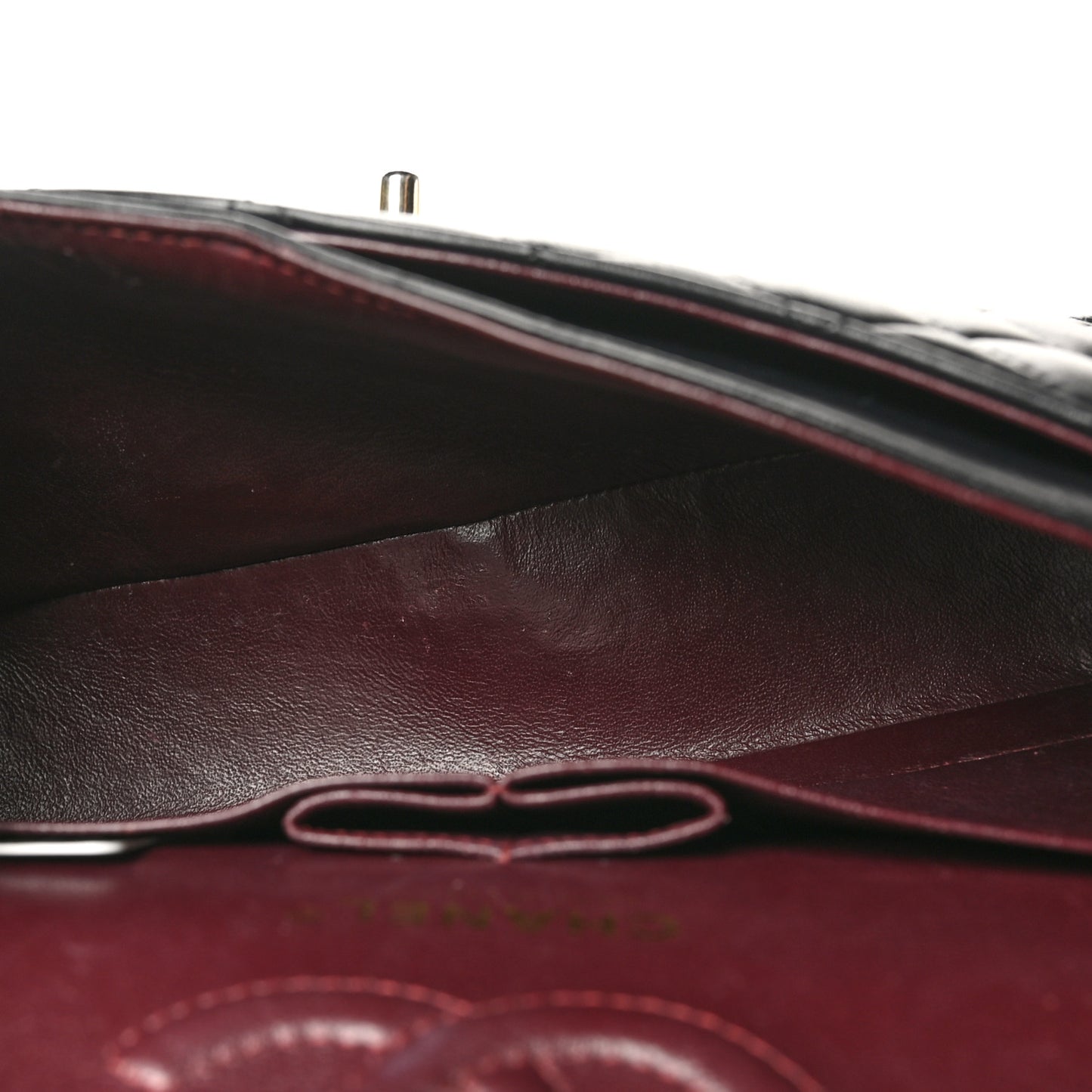 Lambskin Quilted Small Double Flap Black