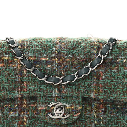 Chanel Tweed Quilted Mini Rectangular Flap Green 8 of 10