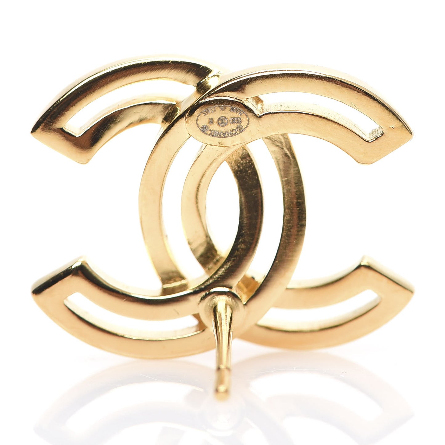 Metal Obazine CC Earrings Gold