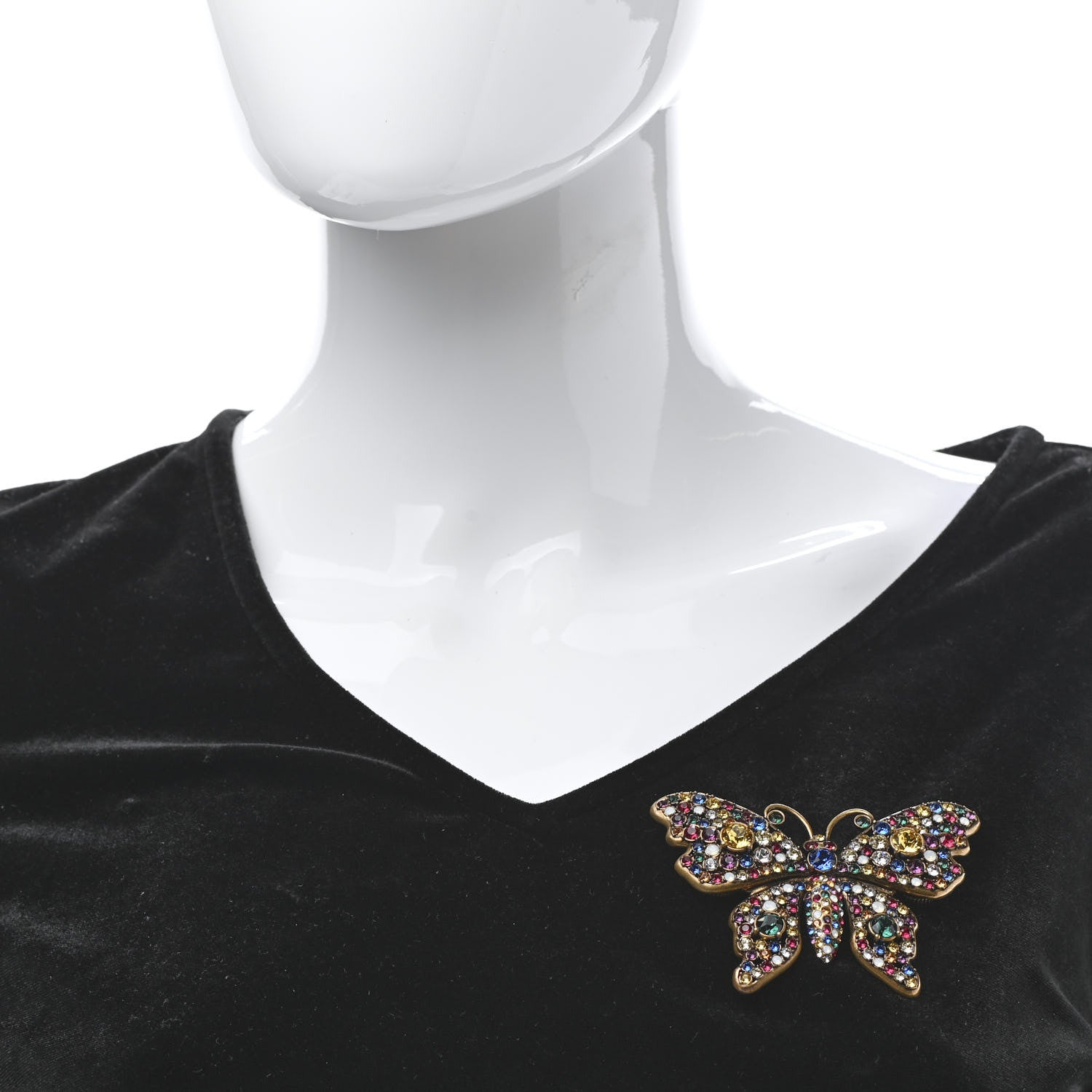 Gucci Crystal Butterfly Brooch Multicolor 2 of 4