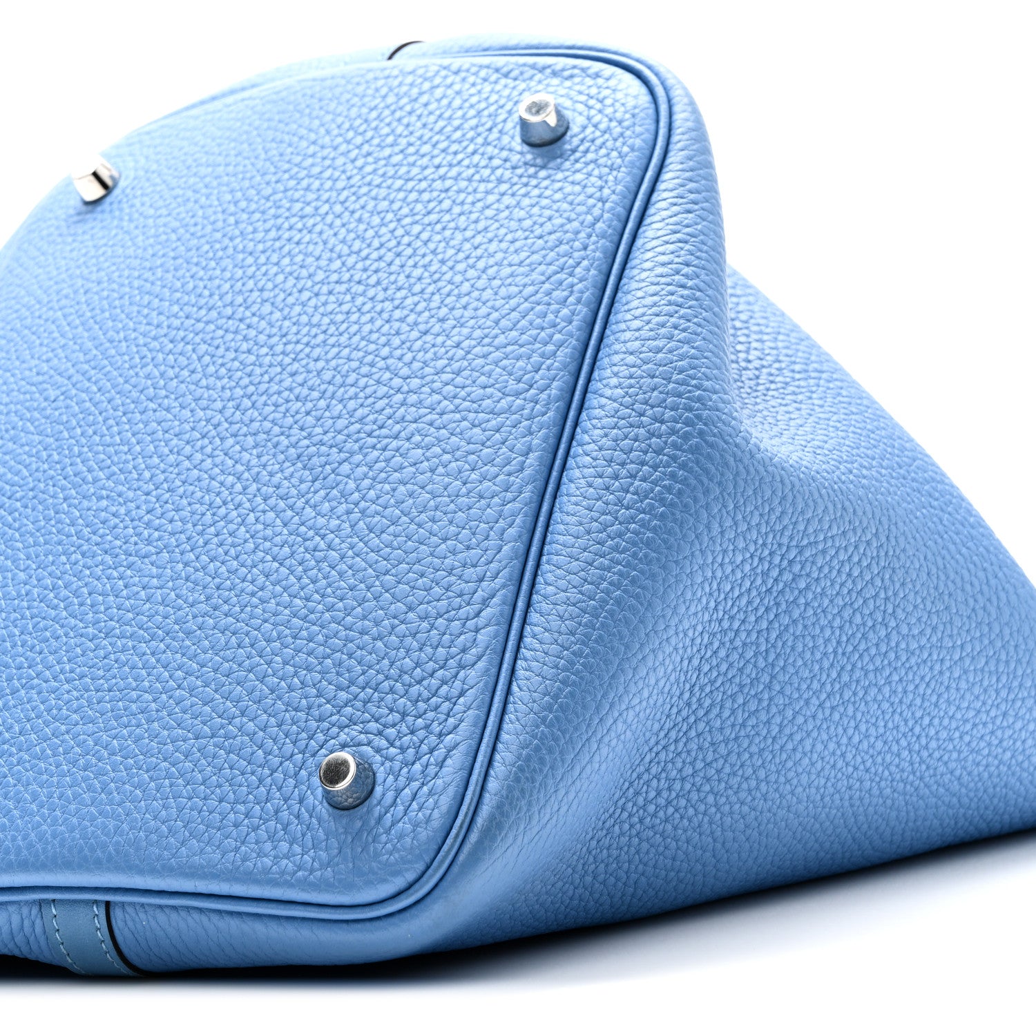 Hermes Taurillon Clemence Swift Picotin Lock 22 MM Bleu Paradis