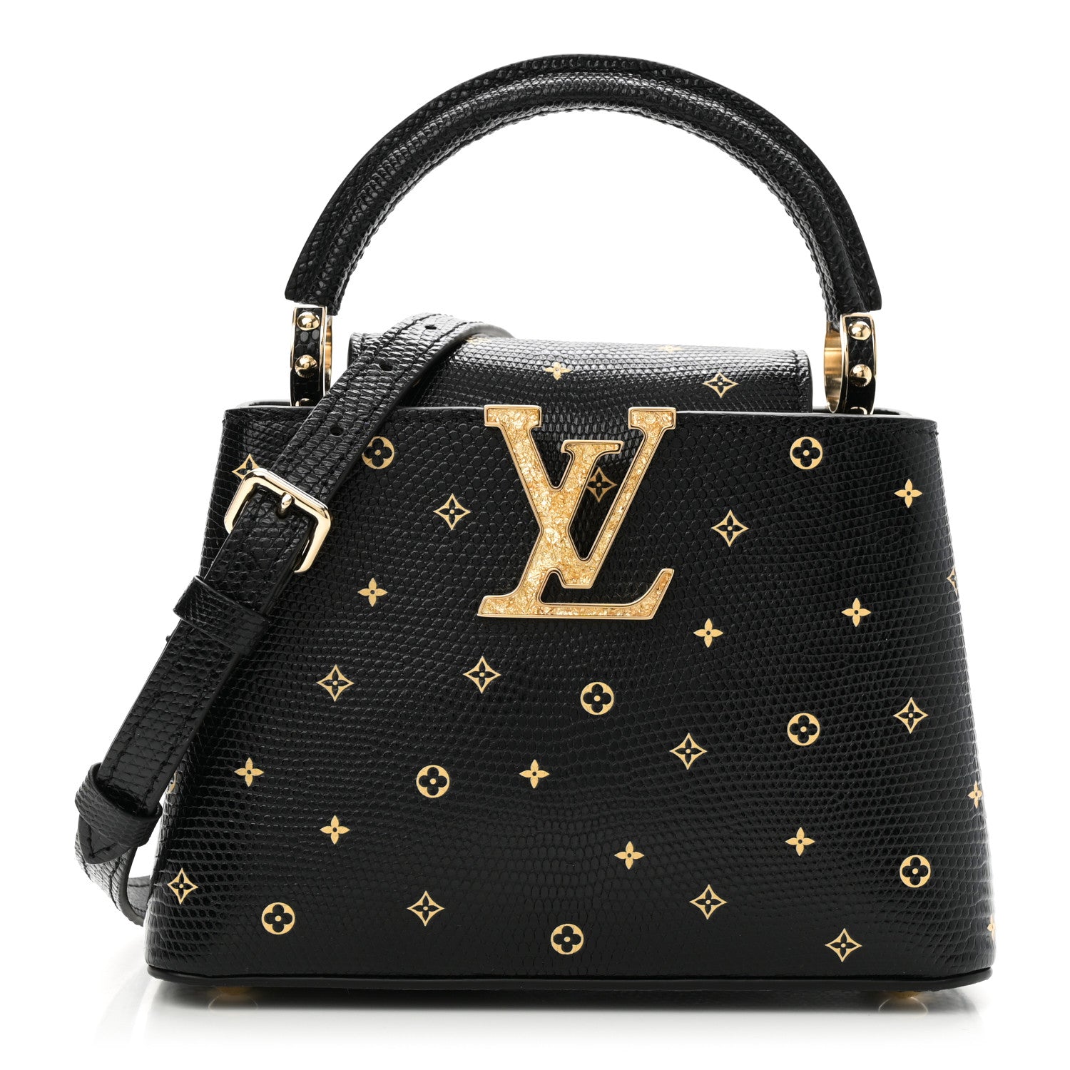 Louis Vuitton Lizard Capucines Mini Black 1 of 9
