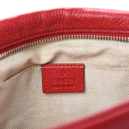Gucci Pebbled Calfskin Small Soho Disco Bag Tabasco Red 11 of 13