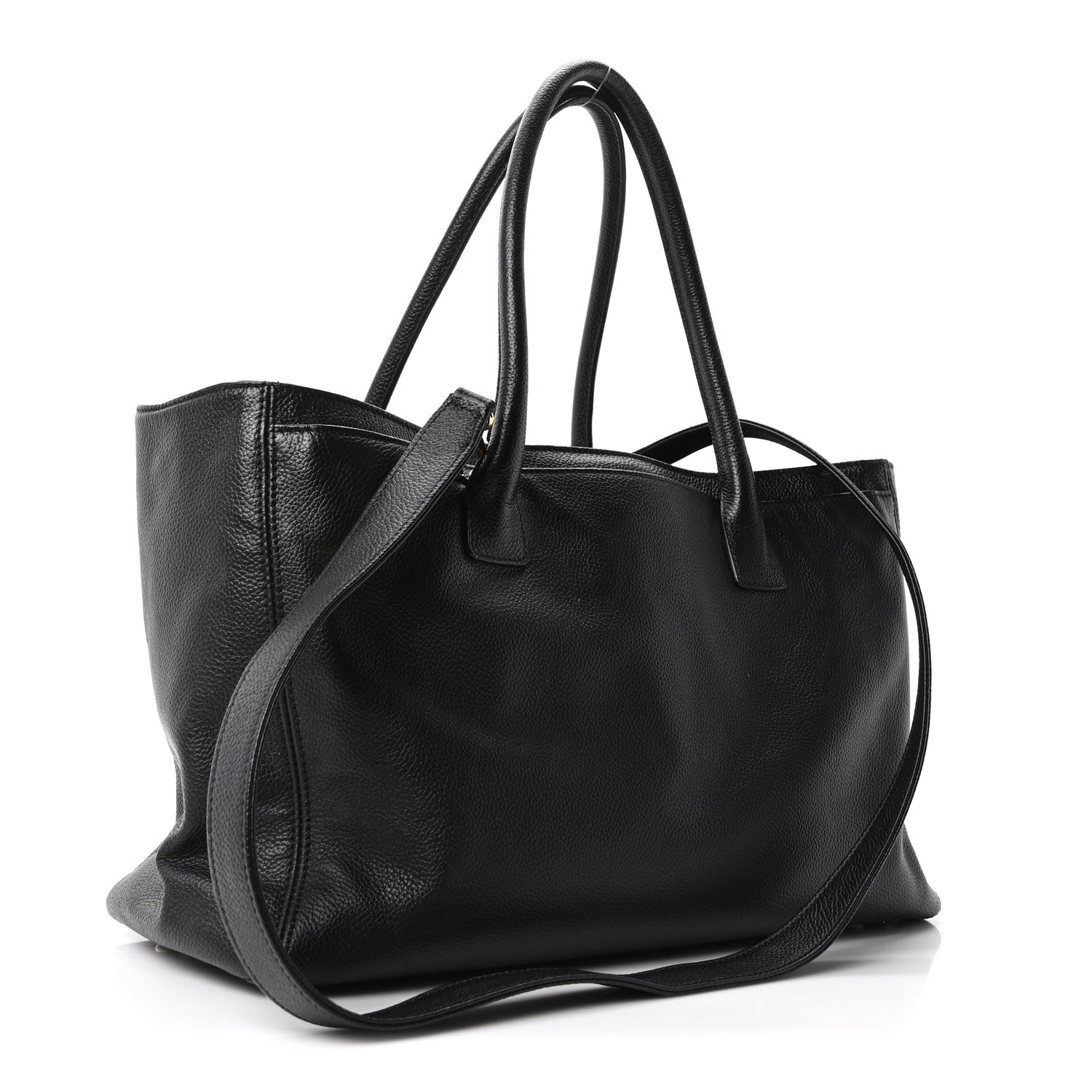 Chanel Calfskin Cerf Executive Shopper Tote Black 4 of 11