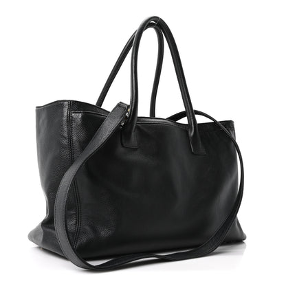 Chanel Calfskin Cerf Executive Shopper Tote Black 4 of 11