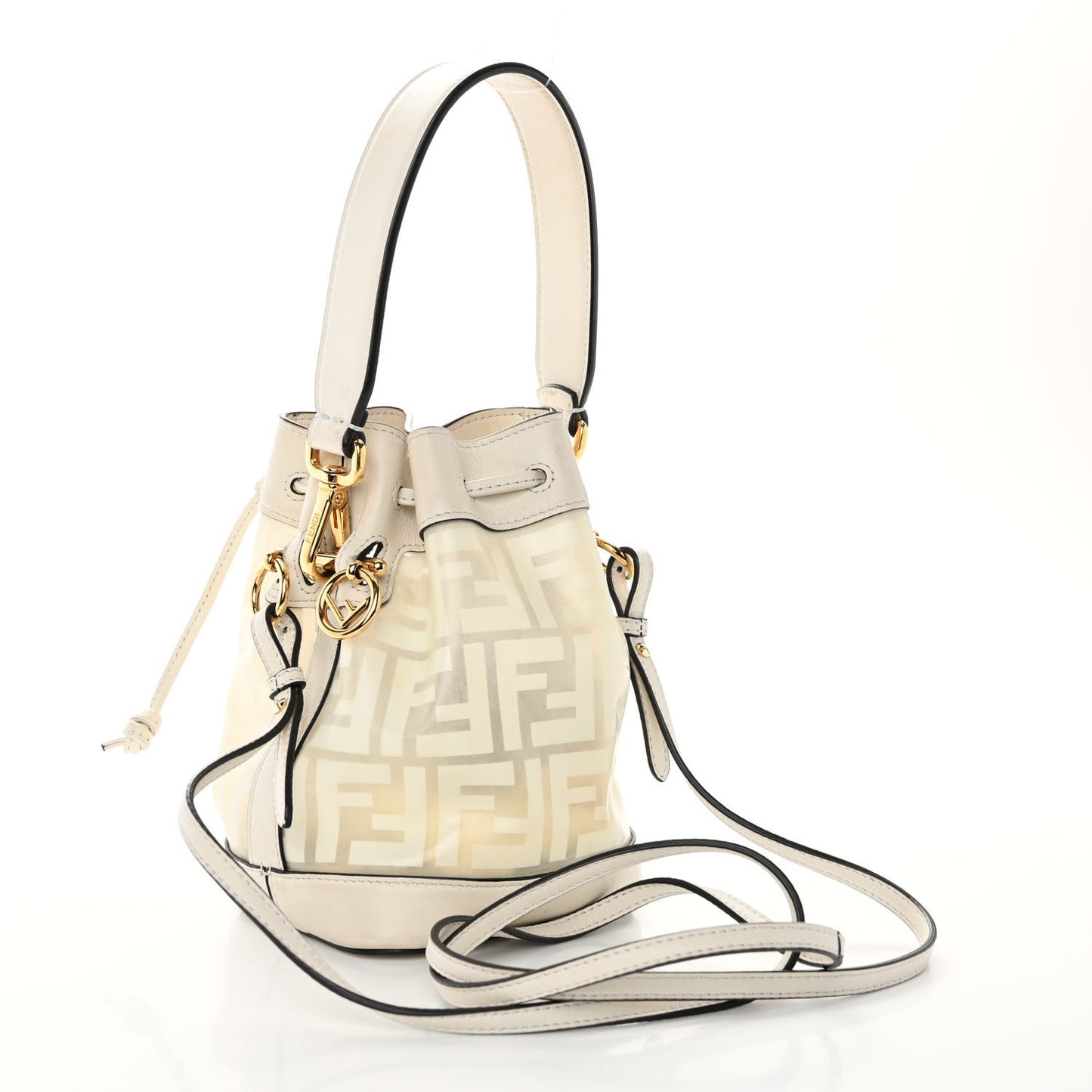 TPU FF Vitello Grace F is Fendi Mini Mon Tresor Bucket Bag White