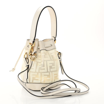 Fendi TPU FF Vitello Grace F is Fendi Mini Mon Tresor Bucket Bag White 3 of 9