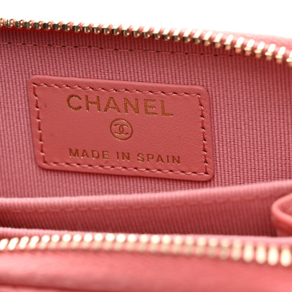 Chanel Caviar Quilted Zip Coin Purse Pink 6 of 9