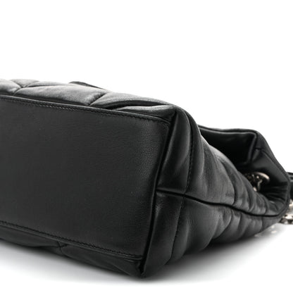 Saint Laurent Lambskin Quilted Small Loulou Puffer Monogram Chain Satchel Black 10 of 10