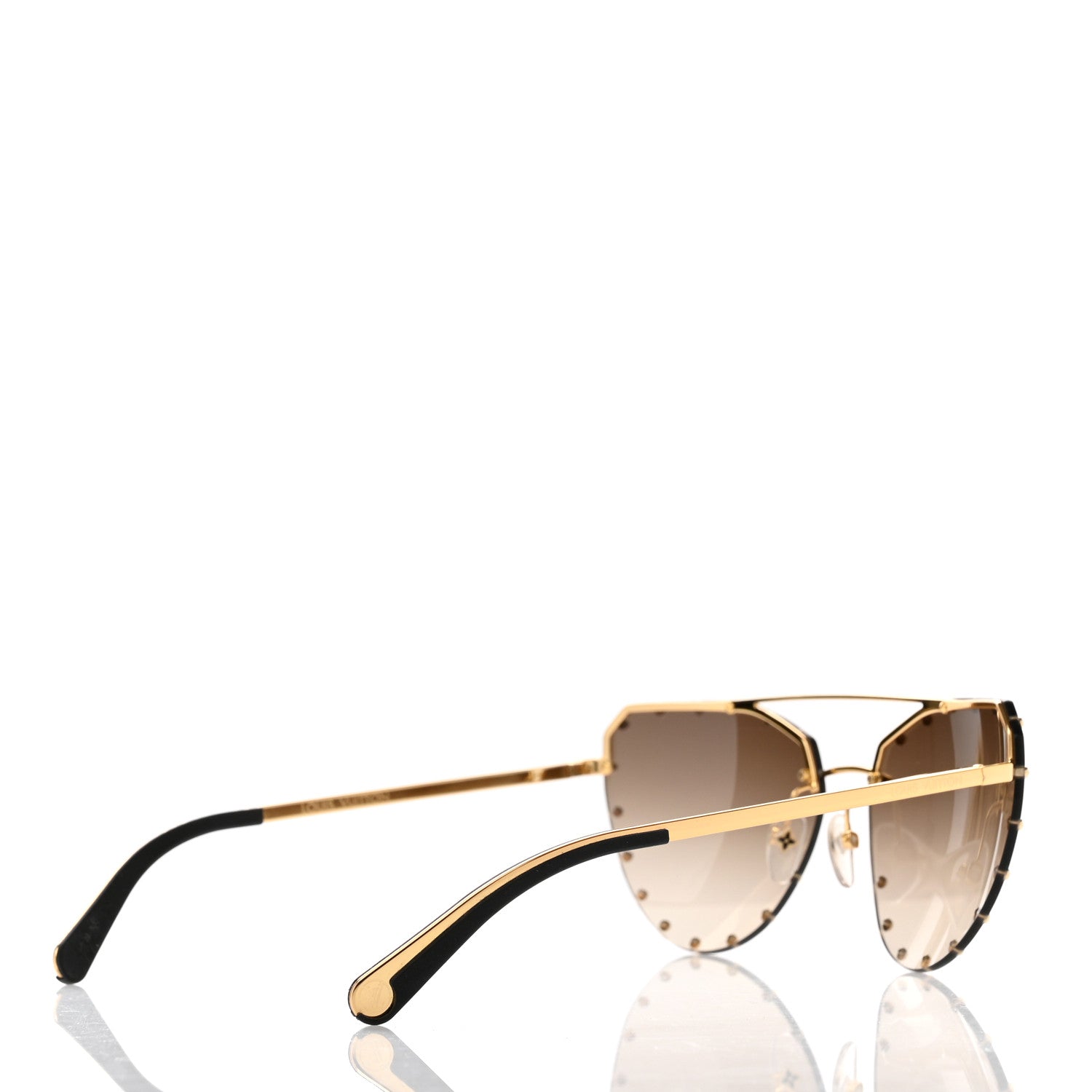 Louis Vuitton The Party Aviator Cat Eye Gradient Sunglasses Z0914U Brown 4 of 6