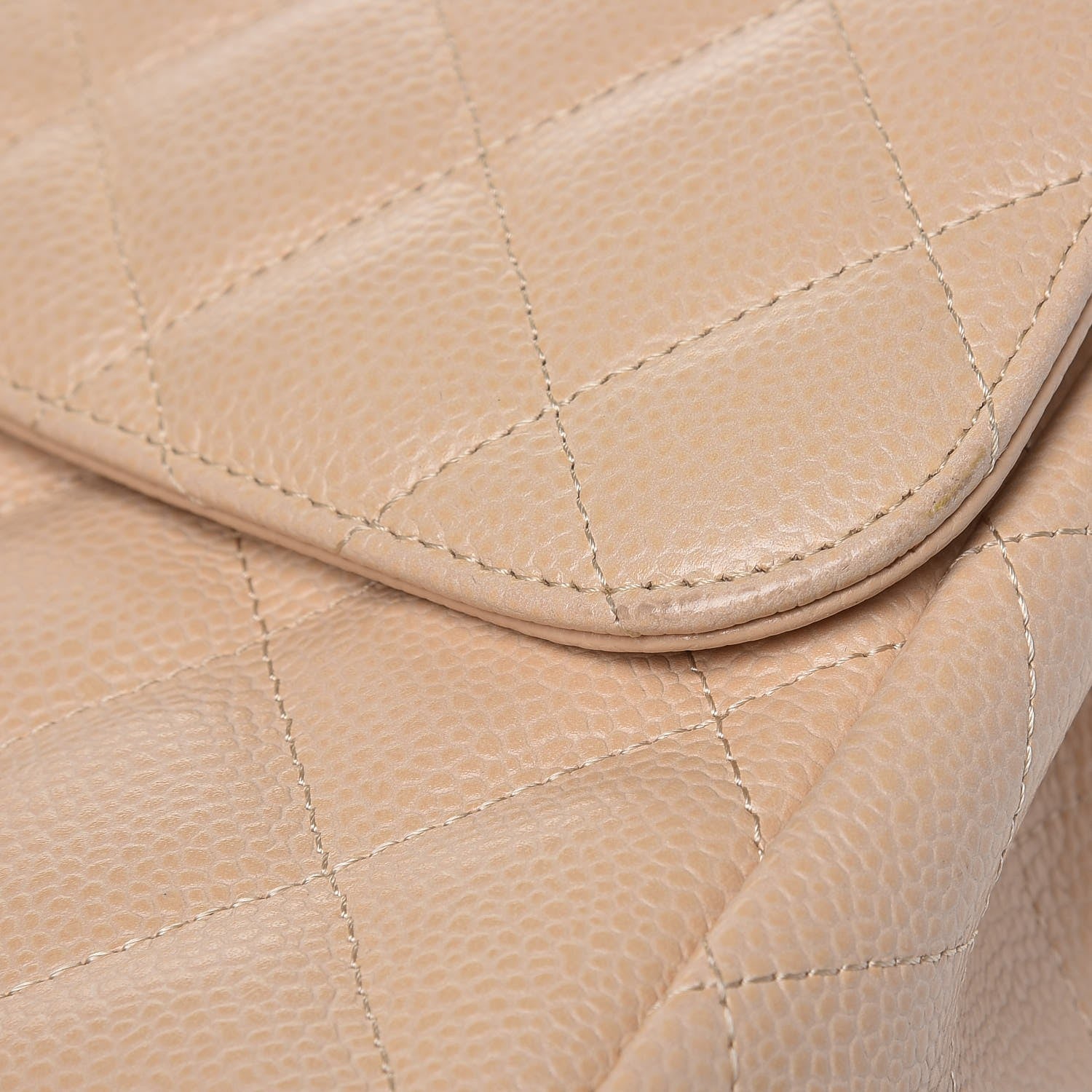 Chanel Caviar Quilted Jumbo Double Flap Beige Clair 10 of 14