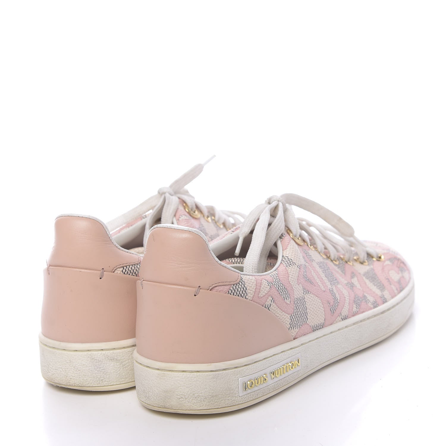 Louis Vuitton Damier Azur Tahitienne Bora Bora Sneakers 36 Rose Ballerine 4 of 9