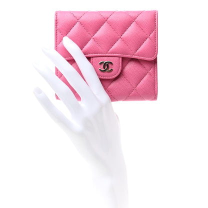 Chanel Caviar Quilted Compact Flap Wallet Pink 2 of 7