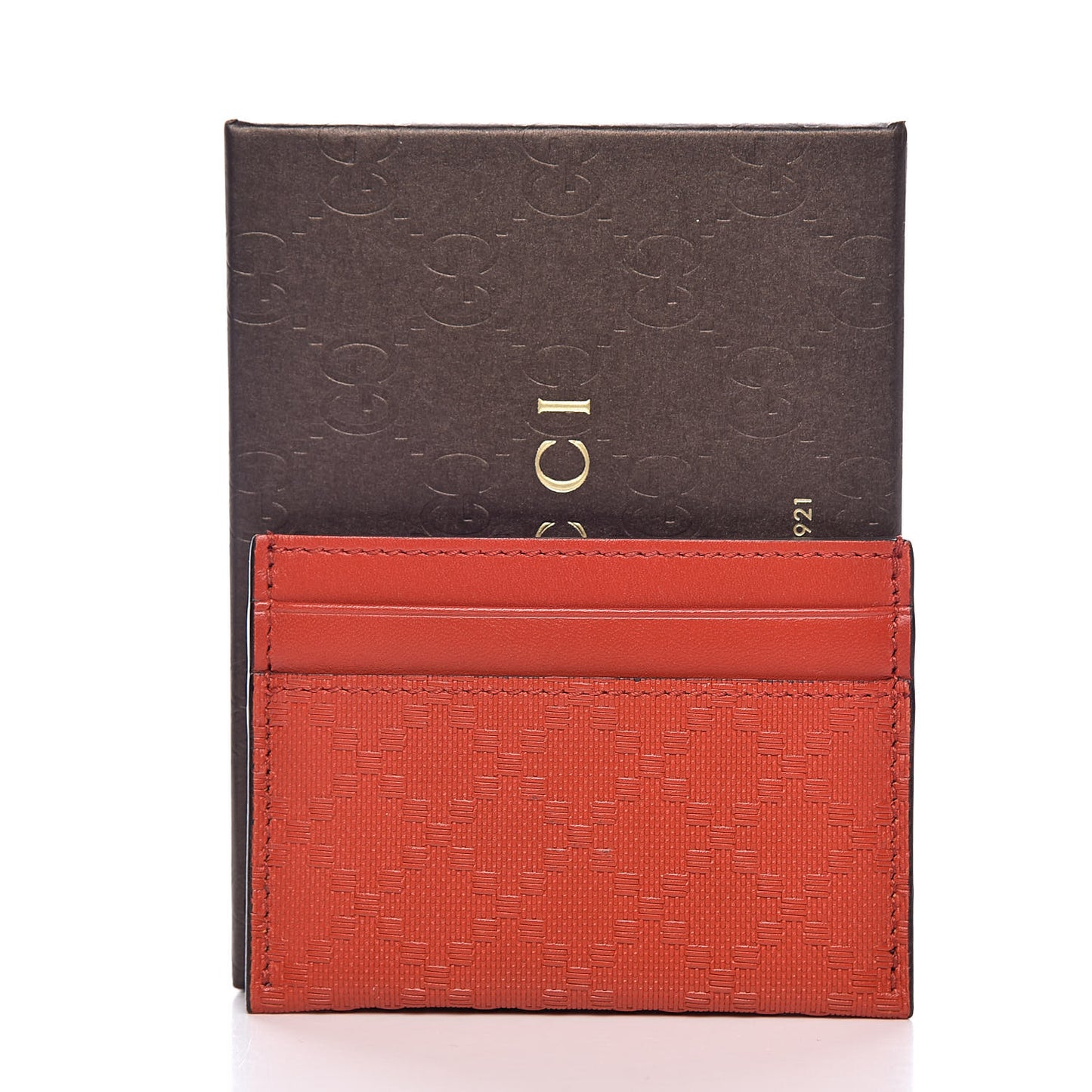 Diamante Card Holder Dark Orange