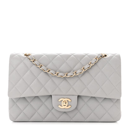 Chanel Caviar Quilted Medium Double Flap Grey 1 of 11