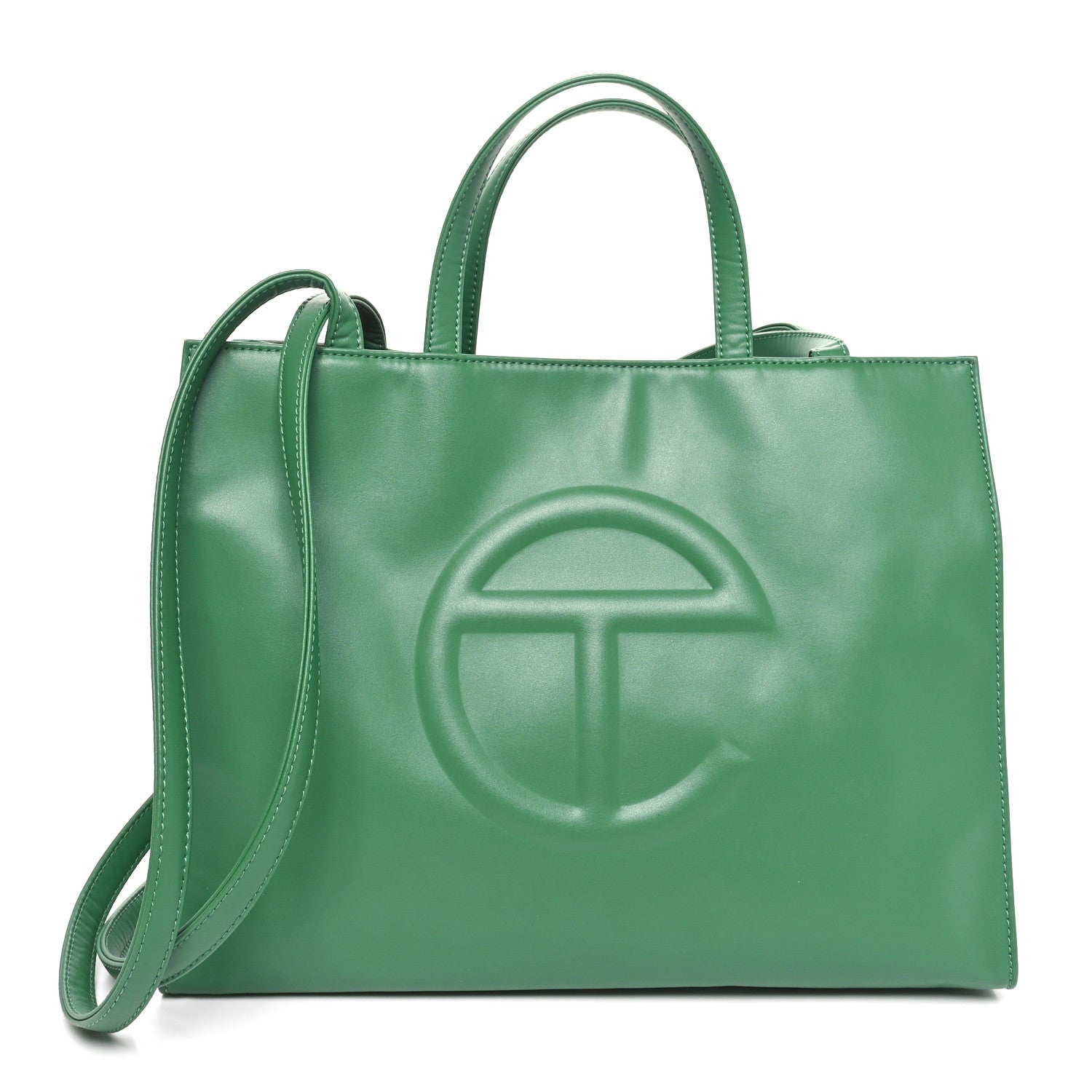 Telfar Vegan Leather Large Shopping Bag Greenscreen 1 of 9