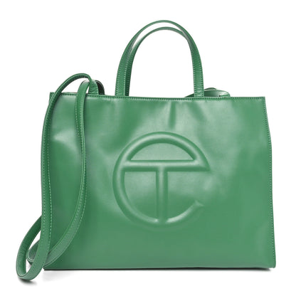Telfar Vegan Leather Large Shopping Bag Greenscreen 1 of 9