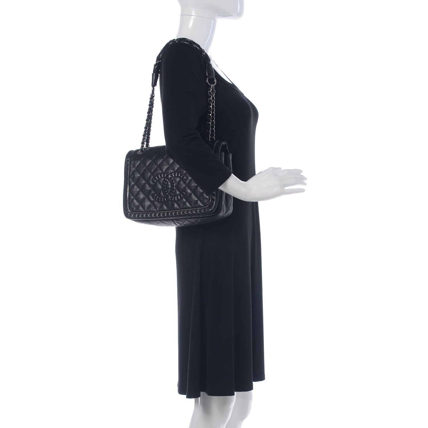 Chanel Calfskin Quilted Large Istanbul Flap Black 2 of 11