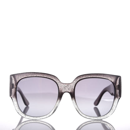 Gucci Glitter Square Optyl Sunglasses 3814/S Gray Silver 2 of 9