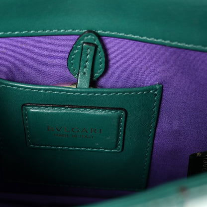 Bulgari Calfskin Small Serpenti Forever Snake Strap Crossbody Bag Emerald Green 7 of 10