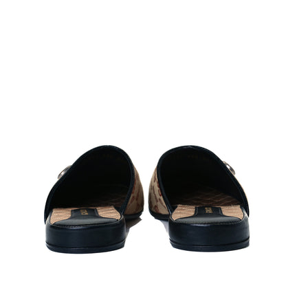 Gucci X MLB GG Monogram LA Dodgers Embroidered Womens GG Slippers 38.5 Beige Ruggine 6 of 11