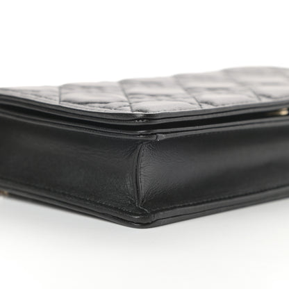 Christian Dior Lambskin Cannage Lady Dior Chain Wallet Black 11 of 13