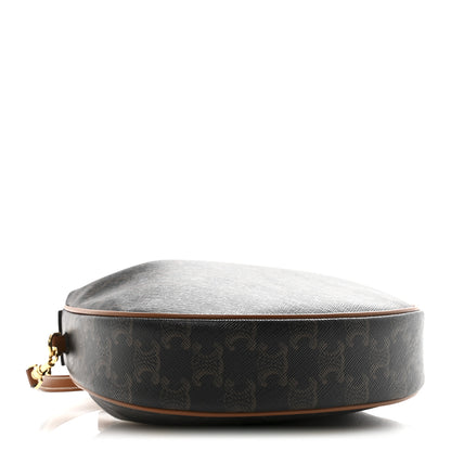 Celine Triomphe Canvas Calfskin Teen Lulu Shoulder Bag Tan 4 of 11