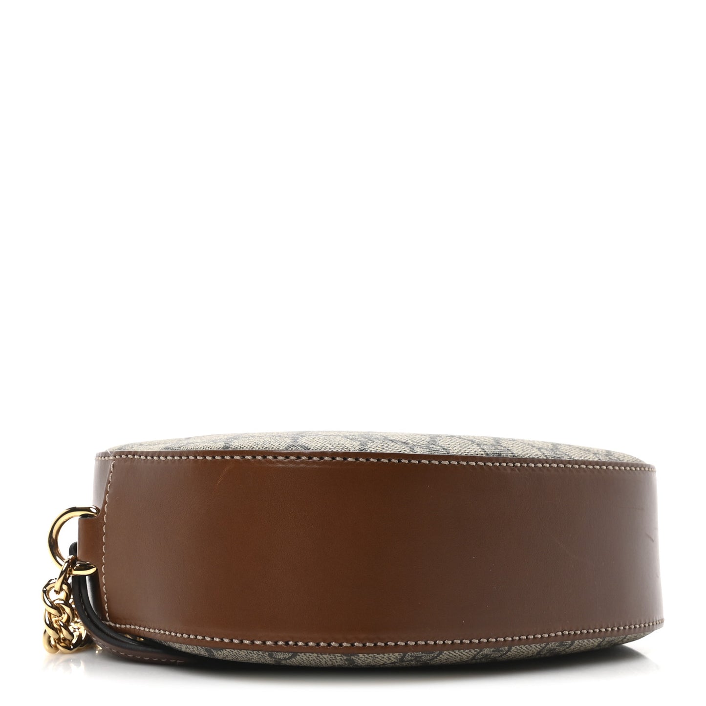 GG Supreme Monogram Cuoio Toscano Mini Chain Shoulder Bag Beige Ebony Cuir
