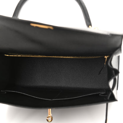 Hermes Epsom Kelly Sellier 28 Black 5 of 11