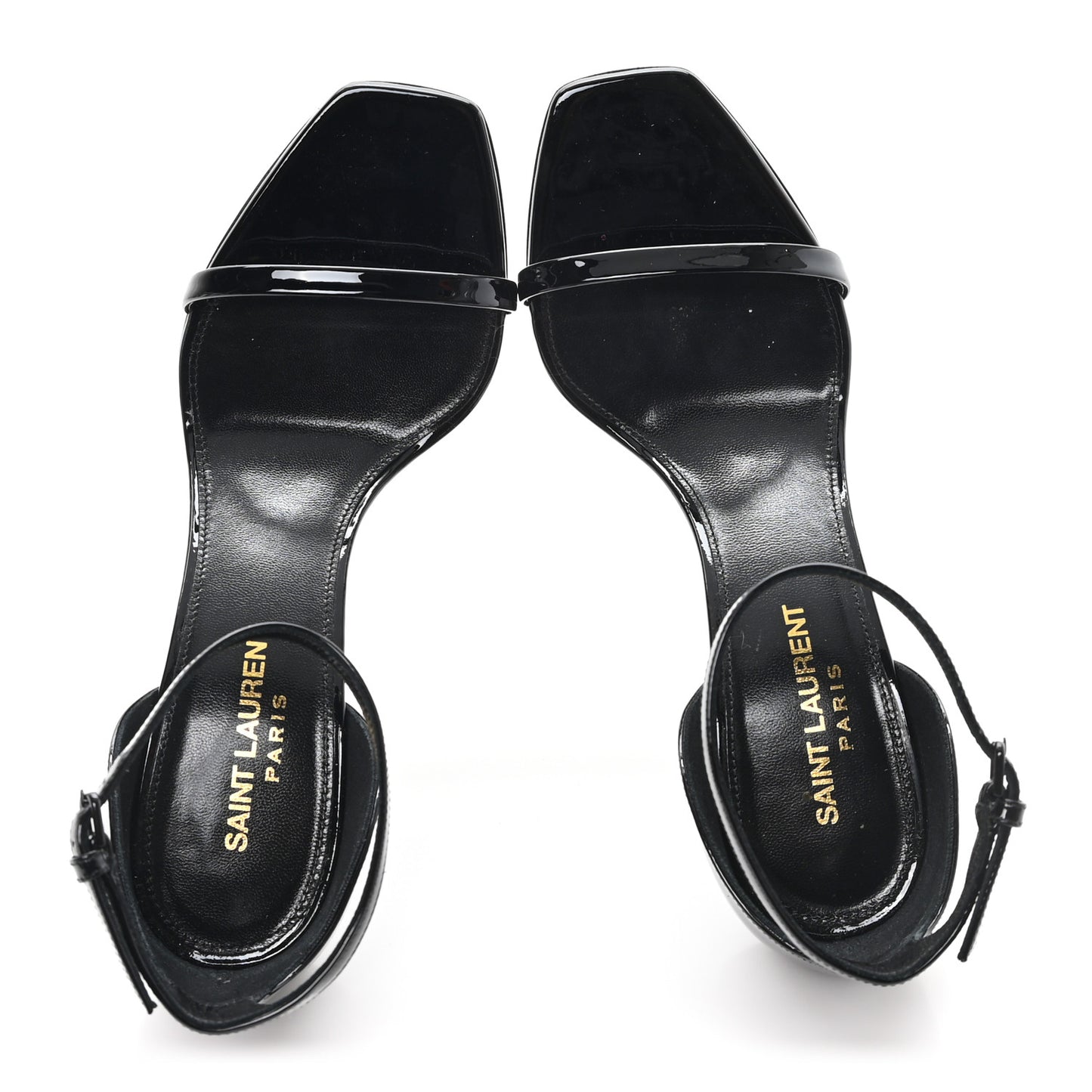 Patent Calfskin Opyum 85 Sandals 36.5 Black