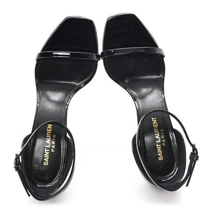 Saint Laurent Patent Calfskin Opyum 85 Sandals 36.5 Black 2 of 10