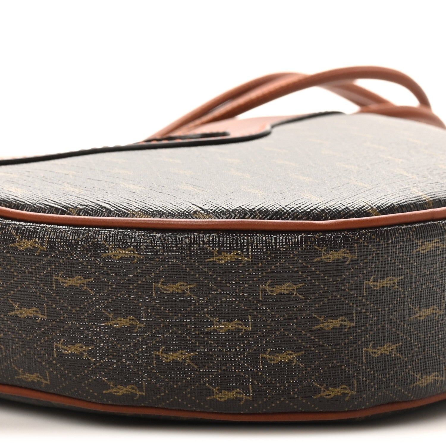 Saint Laurent Canvas Smooth Calfskin Le Monogramme Coeur Crossbody Chestnut 9 of 10