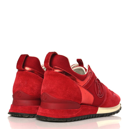 Louis Vuitton Suede Calfskin Run Away Sneakers 37.5 Rouge 4 of 10
