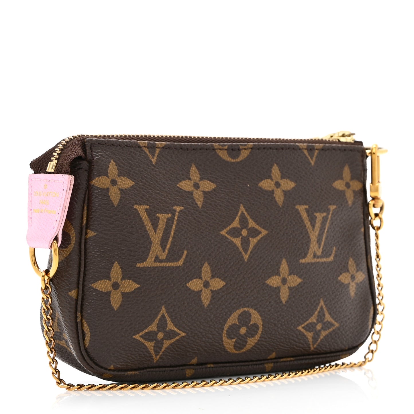 Monogram 2016 Christmas Animation Mini Pochette Accessories Rose Ballerine