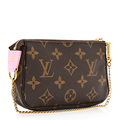 Louis Vuitton Monogram 2016 Christmas Animation Mini Pochette Accessories Rose Ballerine 3 of 9