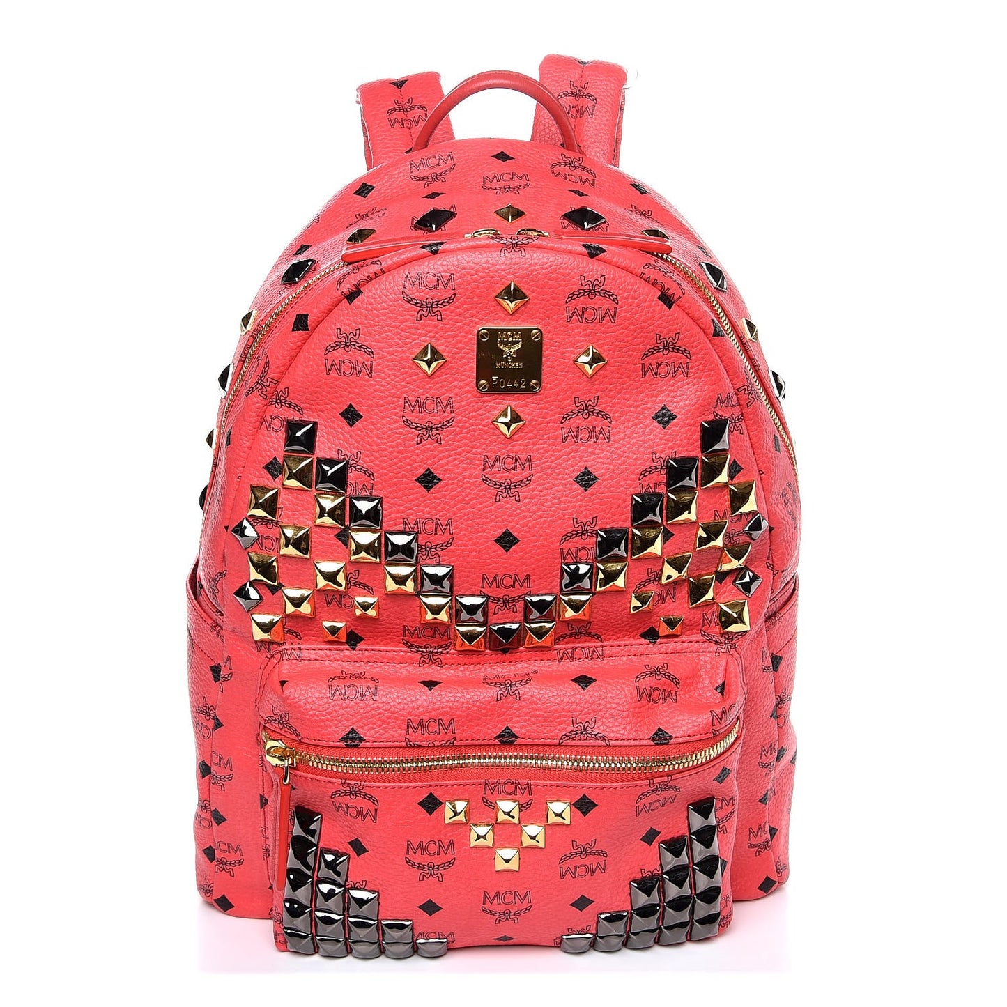 Visetos Studded Medium Stark M Backpack Coral
