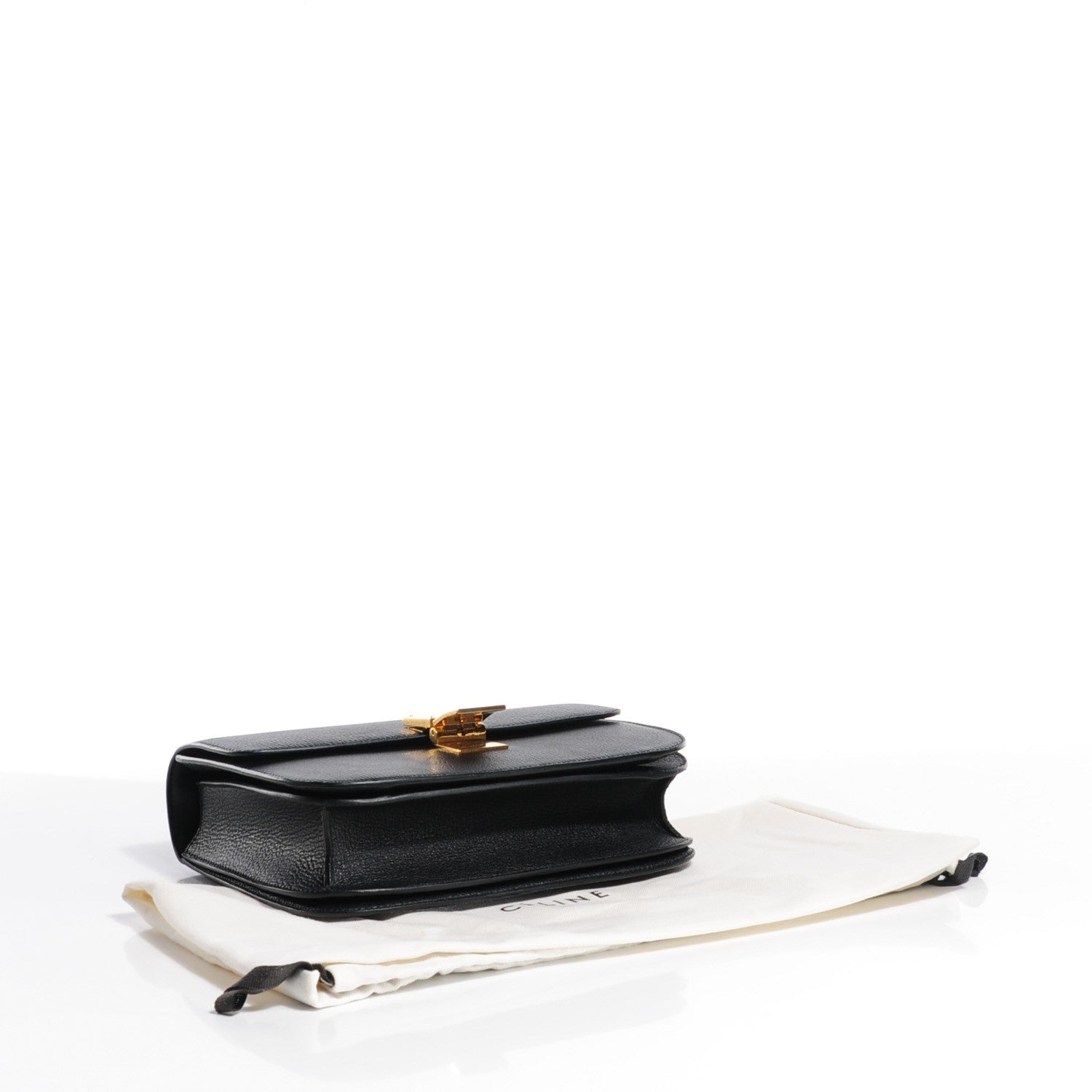 Celine Goatskin Medium Classic Box Flap Bag Black 4 of 8