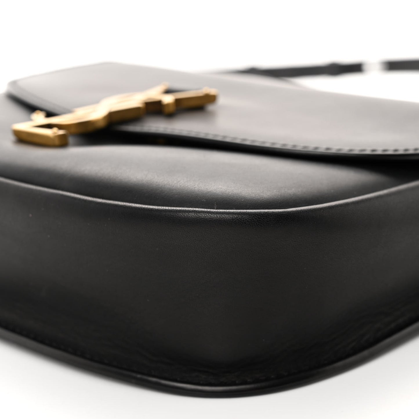 Smooth Calfskin Monogram Medium Kaia Satchel Black